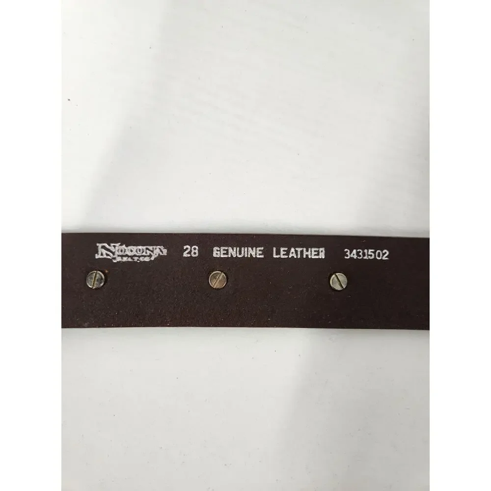 Nocona Women's Western/Cowgirl Studded Leather Belt, Size 28, In Brown & Silver